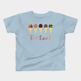 "Eat Local" Ice Cream Cones Kids T-Shirt